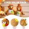 imageJOYIN Thanksgiving Decorations Stuffed Turkey Couple Doll 2 Pcs Tabletop Standing Turkey with Dangling Legs Gift for Autumn Fall Harvest Thanksgiving Decorations for Party Table Indoor Home