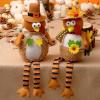 imageJOYIN Thanksgiving Decorations Stuffed Turkey Couple Doll 2 Pcs Tabletop Standing Turkey with Dangling Legs Gift for Autumn Fall Harvest Thanksgiving Decorations for Party Table Indoor Home