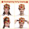 imageJOYIN Thanksgiving Pom Turkey Beanie Knitted Hat Thanksgiving Turkey Hat for Women ampamp ManThanksgiving Novelty HatsThanksgiving Costume Hats Halloween Costume Dress Up HatsThanksgiving Accessories