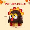 imageJOYIN Thanksgiving Pom Turkey Beanie Knitted Hat Thanksgiving Turkey Hat for Women ampamp ManThanksgiving Novelty HatsThanksgiving Costume Hats Halloween Costume Dress Up HatsThanksgiving Accessories