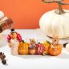 imageJOYIN Thanksgiving Pumpkin Turkey Tabletop Centerpiece Decor Resin Turkey Figurines Thanksgiving Decoration Fall Harvest Tabletop Indoor Kitchen Party Supplies Autumn Decor