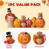 imageJOYIN Thanksgiving Pumpkin Turkey Tabletop Centerpiece Decor Resin Turkey Figurines Thanksgiving Decoration Fall Harvest Tabletop Indoor Kitchen Party Supplies Autumn Decor
