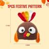 imageJOYIN Thanksgiving Turkey Beanie Hat with Ear Flaps Photograph Prop Carnival Cosplay for Baby Halloween Costume Dress Up HatsThanksgiving Party Favor Supplies Thanksgiving Accessories