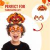 imageJOYIN Thanksgiving Turkey Headbands and Glasses Frame 16 Packs Holiday Headbands and Glasses Frame for Thanksgiving Party Favors AccessoriesOne Size Fits All Multicolored