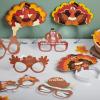 imageJOYIN Thanksgiving Turkey Headbands and Glasses Frame 16 Packs Holiday Headbands and Glasses Frame for Thanksgiving Party Favors AccessoriesOne Size Fits All Multicolored