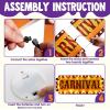 imageJOYIN Trunk Or Treat Car Decor Kit for SUV Halloween Decorations Outdoor Circus Carnival Clown Design LED Lights Boards Stickers for Haunted House Door Archway Entryway