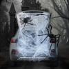imageJOYIN Trunk Or Treat Car Decorations Kit for SUV Outdoor Halloween Stretch Spider Web Decor Haunted House Door Archway Entryway Dot Glue