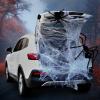 imageJOYIN Trunk Or Treat Car Decorations Kit for SUV Outdoor Halloween Stretch Spider Web Decor Haunted House Door Archway Entryway Dot Glue