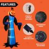imageJoiedomi 12 FT Tall Halloween Inflatables Outdoor Decor Inflatable Halloween Decor Outdoor Scary Decorations Blow Up Pumpkin for Outside with LEDs for Yard Decorations