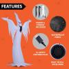 imageJoiedomi 12 FT Tall Halloween Inflatables Outdoor Decoration Inflatable Ghost Decor Outdoor with Fire Flame Light Blow Up Ghost Yard Decorations for Scary Halloween Decor