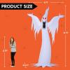 imageJoiedomi 12 FT Tall Halloween Inflatables Outdoor Decoration Inflatable Ghost Decor Outdoor with Fire Flame Light Blow Up Ghost Yard Decorations for Scary Halloween Decor