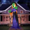 imageJoiedomi 12 ft Tall Halloween Inflatable Outdoor Decoration Blow Up Yard Decorations Grim Reaper Halloween Decor Inflatables with LED for Scary Outside DecorWitch