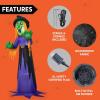 imageJoiedomi 12 ft Tall Halloween Inflatable Outdoor Decoration Blow Up Yard Decorations Grim Reaper Halloween Decor Inflatables with LED for Scary Outside DecorWitch