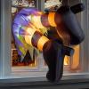 imageJoiedomi 3 FT Long Halloween Inflatable Witch Outdoor Decorations Halloween Blow Ups Witch Legs Decorations for Yard with LEDs for Window Decor