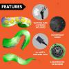 imageJoiedomi 3 Pcs Halloween Inflatables Octopus Tentacle Outdoor Window Decorations Octopus Legs with Buildin LEDs Halloween Front Door Window Roof Prop Outdoor Holiday Blow up Decor for Garden LawnGreen