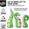 imageJoiedomi 3 Pcs Halloween Inflatables Octopus Tentacle Outdoor Window Decorations Octopus Legs with Buildin LEDs Halloween Front Door Window Roof Prop Outdoor Holiday Blow up Decor for Garden LawnGreen