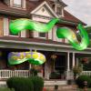 imageJoiedomi 3 Pcs Halloween Inflatables Octopus Tentacle Outdoor Window Decorations Octopus Legs with Buildin LEDs Halloween Front Door Window Roof Prop Outdoor Holiday Blow up Decor for Garden LawnGreen