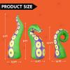 imageJoiedomi 3 Pcs Halloween Inflatables Octopus Tentacle Outdoor Window Decorations Octopus Legs with Buildin LEDs Halloween Front Door Window Roof Prop Outdoor Holiday Blow up Decor for Garden LawnGreen