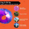 imageJoiedomi 3 Pcs Halloween Inflatables Octopus Tentacle Outdoor Window Decorations Octopus Legs with Buildin LEDs Halloween Front Door Window Roof Prop Outdoor Holiday Blow up Decor for Garden LawnPurple