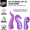 imageJoiedomi 3 Pcs Halloween Inflatables Octopus Tentacle Outdoor Window Decorations Octopus Legs with Buildin LEDs Halloween Front Door Window Roof Prop Outdoor Holiday Blow up Decor for Garden LawnPurple