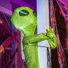 imageJoiedomi 4 FT Halloween Inflatable Outdoor Decor Alien Blow Ups Decorations Tree Ghost Inflatable Yard Decoration with Buildin LEDs for Halloween Garden Lawn Outside Decor