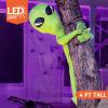 imageJoiedomi 4 FT Halloween Inflatable Outdoor Decor Alien Blow Ups Decorations Tree Ghost Inflatable Yard Decoration with Buildin LEDs for Halloween Garden Lawn Outside Decor