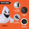 imageJoiedomi 45 FT Halloween Inflatable Scary Flying Ghost Broke Out from Window Inflatable with Buildin LED Blow Up Ghost for Halloween Party Indoor Outdoor Yard Garden Lawn DecorationEvil Ghost