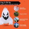 imageJoiedomi 45 FT Halloween Inflatable Scary Flying Ghost Broke Out from Window Inflatable with Buildin LED Blow Up Ghost for Halloween Party Indoor Outdoor Yard Garden Lawn DecorationEvil Ghost