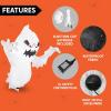 imageJoiedomi 45 FT Halloween Inflatable Scary Flying Ghost Broke Out from Window Inflatable with Buildin LED Blow Up Ghost for Halloween Party Indoor Outdoor Yard Garden Lawn DecorationSpooky Ghost