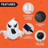 imageJoiedomi 45 FT Halloween Inflatable Scary Flying Ghost Broke Out from Window Inflatable with Buildin LED Blow Up Ghost for Halloween Party Indoor Outdoor Yard Garden Lawn DecorationRoaring Ghost