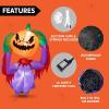 imageJoiedomi 45 FT Tall Halloween Inflatable Outdoor Decor Blow Up Halloween Yard Decorations Inflatable Pumpkin Ghost Decor Pumpkin Blow Up with Red Eyes for Window Decoration