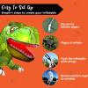 imageJoiedomi 45 FT Tall Inflatable Halloween Window Decorations Halloween Inflatables Outdoor Decorations Dinosaur Blow Up Decor Outside for Window Yard Decor