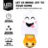 imageJoiedomi 45 ft Tall Halloween Inflatable Outdoor Decorations Blow Up Halloween Yard Decorations Inflatable Window Ghost Decor Blow Up Ghost with Candy Basket for Window Decor
