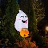 imageJoiedomi 45 ft Tall Halloween Inflatable Outdoor Decorations Blow Up Halloween Yard Decorations Inflatable Window Ghost Decor Blow Up Ghost with Candy Basket for Window Decor