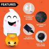 imageJoiedomi 45 ft Tall Halloween Inflatable Outdoor Decorations Blow Up Halloween Yard Decorations Inflatable Window Ghost Decor Blow Up Ghost with Candy Basket for Window Decor