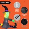 imageJoiedomi 4FT Halloween Inflatable Witch with Buildin LED Lights  Outdoor Blow Up Decor for Yard Trees ampamp Parties  Witch Decorations Waterproof Halloween Inflatables Outdoor Blow Up Yard Decor
