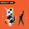 imageJoiedomi 5 FT Halloween Inflatables Skeleton Decor Outdoor Blow Up Decorations Sitting Skeleton Unicorn with LEDs for Halloween Decorations Outside Yard DecorSkeleton Unicorn