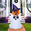 imageJoiedomi 5 FT Tall Halloween Inflatable Ghost Outdoor Decoration Inflatable Halloween Ghost Decor Outdoor with Rotating Light Blow Up Yard Decoration for Party Lawn Garden DecorPumpkin Ghost