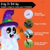 imageJoiedomi 5 FT Tall Halloween Inflatable Ghost Outdoor Decoration Inflatable Halloween Ghost Decor Outdoor with Rotating Light Blow Up Yard Decoration for Party Lawn Garden DecorCute Ghost