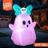 imageJoiedomi 5 FT Tall Halloween Inflatable Ghost Outdoor Decoration Inflatable Halloween Ghost Decor Outdoor with Rotating Light Blow Up Yard Decoration for Party Lawn Garden DecorLovely Ghost