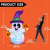 imageJoiedomi 5 FT Tall Halloween Inflatable Ghost Outdoor Decoration Inflatable Halloween Ghost Decor Outdoor with Rotating Light Blow Up Yard Decoration for Party Lawn Garden DecorCute Ghost
