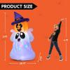 imageJoiedomi 5 FT Tall Halloween Inflatable Ghost Outdoor Decoration Inflatable Halloween Ghost Decor Outdoor with Rotating Light Blow Up Yard Decoration for Party Lawn Garden DecorPumpkin Ghost