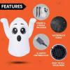 imageJoiedomi 5 FT Tall Halloween Inflatable Ghost Outdoor Decoration Inflatable Halloween Ghost Decor Outdoor with Rotating Light Blow Up Yard Decoration for Party Lawn Garden DecorFloating Ghost