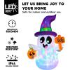 imageJoiedomi 5 FT Tall Halloween Inflatable Ghost Outdoor Decoration Inflatable Halloween Ghost Decor Outdoor with Rotating Light Blow Up Yard Decoration for Party Lawn Garden DecorCute Ghost