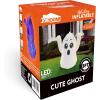 imageJoiedomi 5 FT Tall Halloween Inflatable Ghost Outdoor Decoration Inflatable Halloween Ghost Decor Outdoor with Rotating Light Blow Up Yard Decoration for Party Lawn Garden DecorFloating Ghost