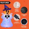 imageJoiedomi 5 FT Tall Halloween Inflatable Ghost Outdoor Decoration Inflatable Halloween Ghost Decor Outdoor with Rotating Light Blow Up Yard Decoration for Party Lawn Garden DecorPumpkin Ghost
