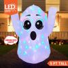 imageJoiedomi 5 FT Tall Halloween Inflatable Ghost Outdoor Decoration Inflatable Halloween Ghost Decor Outdoor with Rotating Light Blow Up Yard Decoration for Party Lawn Garden DecorFloating Ghost