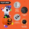 imageJoiedomi 5 FT Tall Halloween Inflatables Outdoor Decorations Inflatable Cute Ghost Halloween Decor Outdoor Blow Up Ghost Lift Pumpkin Candy Bag with Buildin LEDs for Yard DecorationsGhost with Candy