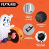 imageJoiedomi 5 FT Tall Halloween Inflatables Outdoor Decorations Inflatable Cute Ghost Halloween Decor Outdoor Blow Up Ghost Lift Pumpkin Candy Bag with Buildin LEDs for Yard DecorationsGhost with Pumpkin Candy Cauldron