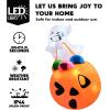 imageJoiedomi 5 FT Tall Halloween Inflatables Outdoor Decorations Inflatable Cute Ghost Halloween Decor Outdoor Blow Up Ghost Lift Pumpkin Candy Bag with Buildin LEDs for Yard DecorationsGhost with Pumpkin Candy Bag